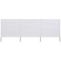 Paravientos de playa de 3 paneles de tela 400x120 cm blanco de vidaXL, Sombrillas - Ref: Foro24-44539, Precio: 36,99 €, Descu...