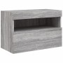 Mueble de TV de pared con luces LED gris Sonoma 60x30x40 cm en Muebles TV | Comprar online en Foru.es