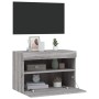 Mueble de TV de pared con luces LED gris Sonoma 60x30x40 cm en Muebles TV | Comprar online en Foru.es