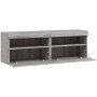 Muebles TV de pared con luces LED 2 uds gris Sonoma 60x30x40 cm en Muebles TV | Comprar online en Foru.es