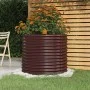 Jardinera acero con recubrimiento en polvo marrón 80x80x68cm de vidaXL, Maceteros y jardineras - Ref: Foro24-318860, Precio: ...