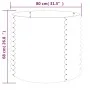 Jardinera acero con recubrimiento en polvo marrón 80x80x68cm de vidaXL, Maceteros y jardineras - Ref: Foro24-318860, Precio: ...