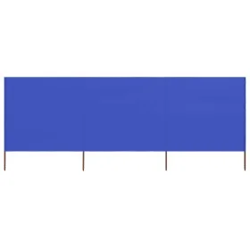 Paravientos de playa de 3 paneles tela azul celeste 400x120 cm de vidaXL, Sombrillas - Ref: Foro24-47147, Precio: 42,96 €, De...