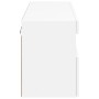 Mueble de TV de pared con luces LED blanco 100x30x40 cm en Muebles TV | Comprar online en Foru.es