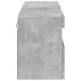 Mueble de TV de pared con luces LED gris hormigón 100x30x40 cm en Muebles TV | Comprar online en Foru.es