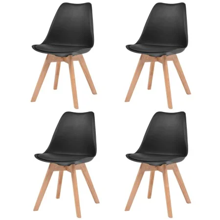 Esszimmerstühle 4 Einheiten aus schwarzem Kunststoff von vidaXL, Essstühle - Ref: Foro24-244788, Preis: 218,86 €, Rabatt: %
