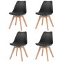 Sillas de comedor 4 unidades plástico negro de vidaXL, Sillas de comedor - Ref: Foro24-244788, Precio: 238,95 €, Descuento: %