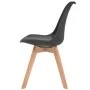 Esszimmerstühle 4 Einheiten aus schwarzem Kunststoff von vidaXL, Essstühle - Ref: Foro24-244788, Preis: 218,86 €, Rabatt: %