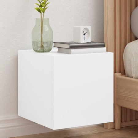 Mueble de TV de pared con luces LED blanco 30,5x35x30 cm en Muebles TV | Comprar online en Foru.es