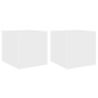 Muebles de TV de pared con luces LED 2 uds blanco 30,5x35x30 cm en Muebles TV | Comprar online en Foru.es