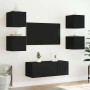 Muebles de TV de pared con luces LED 2 uds negro 30,5x35x30 cm en Muebles TV | Comprar online en Foru.es