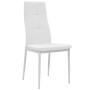 Sillas de comedor 4 unidades cuero sintético blanco de vidaXL, Sillas de comedor - Ref: Foro24-246190, Precio: 165,10 €, Desc...