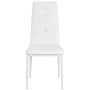 Sillas de comedor 4 unidades cuero sintético blanco de vidaXL, Sillas de comedor - Ref: Foro24-246190, Precio: 165,10 €, Desc...