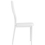 Sillas de comedor 4 unidades cuero sintético blanco de vidaXL, Sillas de comedor - Ref: Foro24-246190, Precio: 165,10 €, Desc...