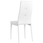 Sillas de comedor 4 unidades cuero sintético blanco de vidaXL, Sillas de comedor - Ref: Foro24-246190, Precio: 165,10 €, Desc...