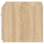 Muebles de TV pared luces LED 2 uds roble Sonoma 30,5x35x30 cm en Muebles TV | Comprar online en Foru.es