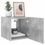 Mueble de TV de pared con luces LED gris hormigón 30,5x35x30 cm en Muebles TV | Comprar online en Foru.es