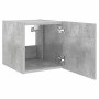 Mueble de TV de pared con luces LED gris hormigón 30,5x35x30 cm en Muebles TV | Comprar online en Foru.es