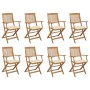 Sillas de jardín plegables 8 uds y cojines madera maciza acacia en Sillas de jardín | Comprar online en Foru.es