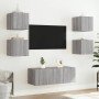 Mueble de TV de pared con luces LED gris Sonoma 30,5x35x30 cm en Muebles TV | Comprar online en Foru.es