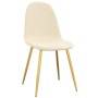 Sillas de comedor 2 unidades terciopelo blanco crema de vidaXL, Sillas de comedor - Ref: Foro24-325677, Precio: 151,90 €, Des...