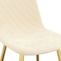 Sillas de comedor 2 unidades terciopelo blanco crema de vidaXL, Sillas de comedor - Ref: Foro24-325677, Precio: 151,90 €, Des...