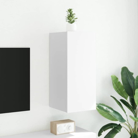 Mueble de TV de pared con luces LED blanco 30,5x35x70 cm en Muebles TV | Comprar online en Foru.es