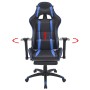 Silla de oficina racing reclinable con reposapiés azul de vidaXL, Sillas de oficina - Ref: Foro24-20166, Precio: 233,81 €, De...