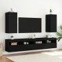 Mueble de TV de pared con luces LED negro 30,5x35x70 cm en Muebles TV | Comprar online en Foru.es