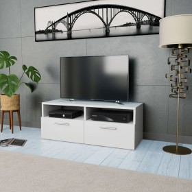 Mueble para televisión madera de ingeniería blanco 95x35x36 cm de vidaXL, Muebles TV - Ref: Foro24-244867, Precio: 72,01 €, D...