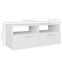 Mueble para televisión madera de ingeniería blanco 95x35x36 cm de vidaXL, Muebles TV - Ref: Foro24-244867, Precio: 70,85 €, D...