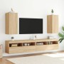Muebles de TV pared luces LED 2 uds roble Sonoma 30,5x35x70 cm en Muebles TV | Comprar online en Foru.es