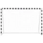 Portería de fútbol de metal blanco y negro 300x200x90 cm de vidaXL, Porterías de fútbol - Ref: Foro24-91954, Precio: 144,12 €...
