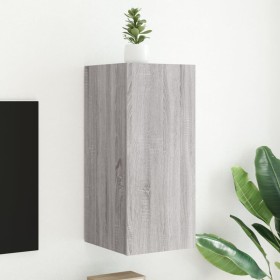 Mueble de TV de pared con luces LED gris Sonoma 30,5x35x70 cm en Muebles TV | Comprar online en Foru.es