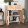 Aparador madera maciza pino y ratán natural blanco 60x30x75 cm de vidaXL, Aparadores - Ref: Foro24-345636, Precio: 127,09 €, ...