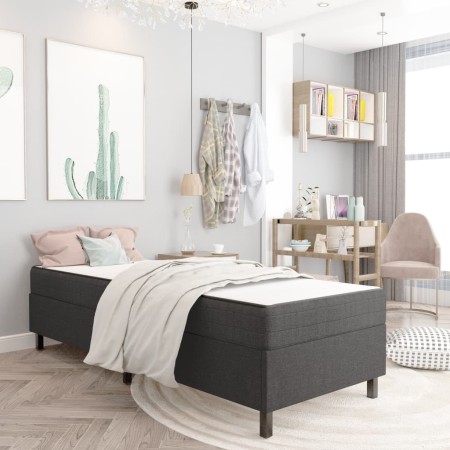 Estructura de cama Box Spring tela gris 100x200 cm de vidaXL, Camas y somieres - Ref: Foro24-287462, Precio: 121,71 €, Descue...