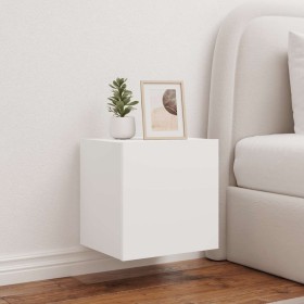 Mueble de TV de pared con luces LED blanco 40,5x35x40 cm en Muebles TV | Comprar online en Foru.es