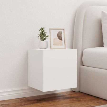 Mueble de TV de pared con luces LED blanco 40,5x35x40 cm en Muebles TV | Comprar online en Foru.es