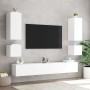 Mueble de TV de pared con luces LED blanco 40,5x35x40 cm en Muebles TV | Comprar online en Foru.es