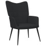 Sillón de relax con reposapiés tela negro de vidaXL, Sillones - Ref: Foro24-327958, Precio: 120,29 €, Descuento: %