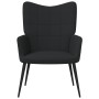 Sillón de relax con reposapiés tela negro de vidaXL, Sillones - Ref: Foro24-327958, Precio: 120,29 €, Descuento: %