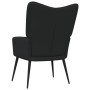 Sillón de relax con reposapiés tela negro de vidaXL, Sillones - Ref: Foro24-327958, Precio: 120,29 €, Descuento: %