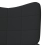 Sillón de relax con reposapiés tela negro de vidaXL, Sillones - Ref: Foro24-327958, Precio: 120,29 €, Descuento: %