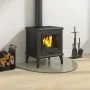 Placa de vidrio para chimenea semicircular 800x600 mm de vidaXL, Cristal - Ref: Foro24-324116, Precio: 54,49 €, Descuento: %