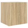 Muebles de TV pared luces LED 2 uds roble Sonoma 40,5x35x40 cm en Muebles TV | Comprar online en Foru.es