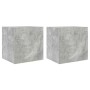 Muebles TV de pared luces LED 2 uds gris hormigón 40,5x35x40 cm en Muebles TV | Comprar online en Foru.es