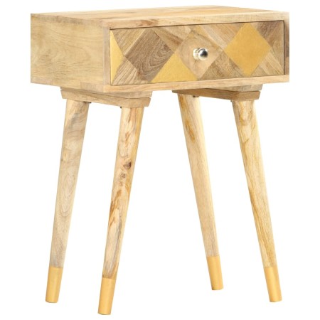 Mesita de noche de madera maciza de mango 43x30x58 cm de vidaXL, Mesitas de noche - Ref: Foro24-285857, Precio: 82,10 €, Desc...