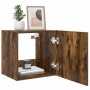 Muebles TV de pared luces LED 2 uds roble ahumado 40,5x35x40 cm en Muebles TV | Comprar online en Foru.es