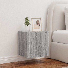 Mueble de TV de pared con luces LED gris Sonoma 40,5x35x40 cm en Muebles TV | Comprar online en Foru.es