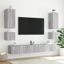 Muebles TV de pared luces LED 2 uds gris Sonoma 40,5x35x40 cm en Muebles TV | Comprar online en Foru.es